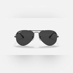 Ray-Ban Aviator Sunglasses - Black Lenses with Silver Frame